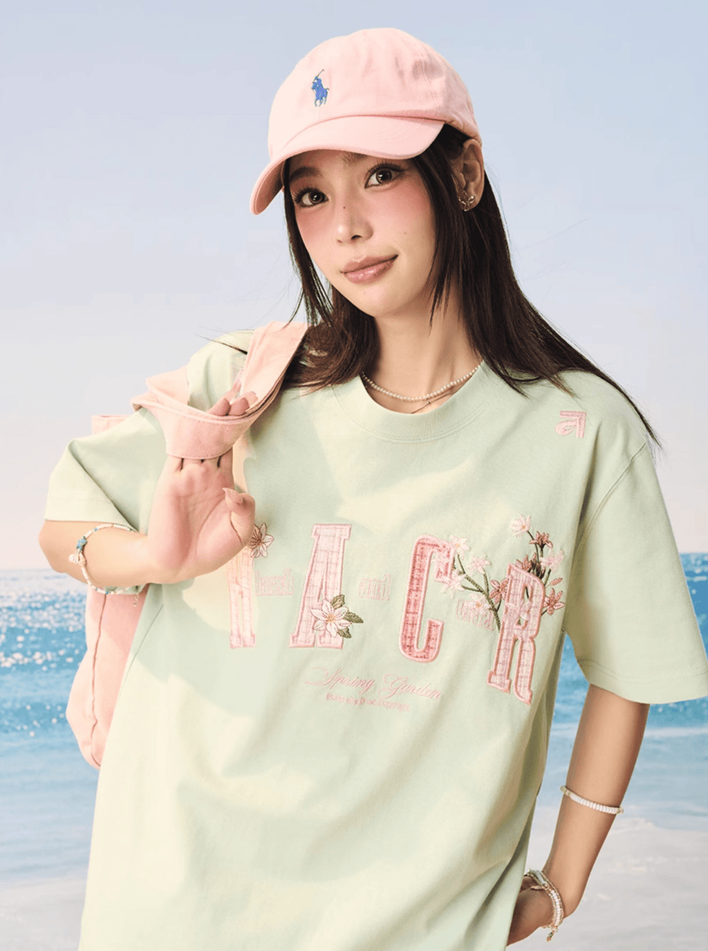 Floral Appliqué Logo Tee - COPPING THREADS - Harsh and Cruel