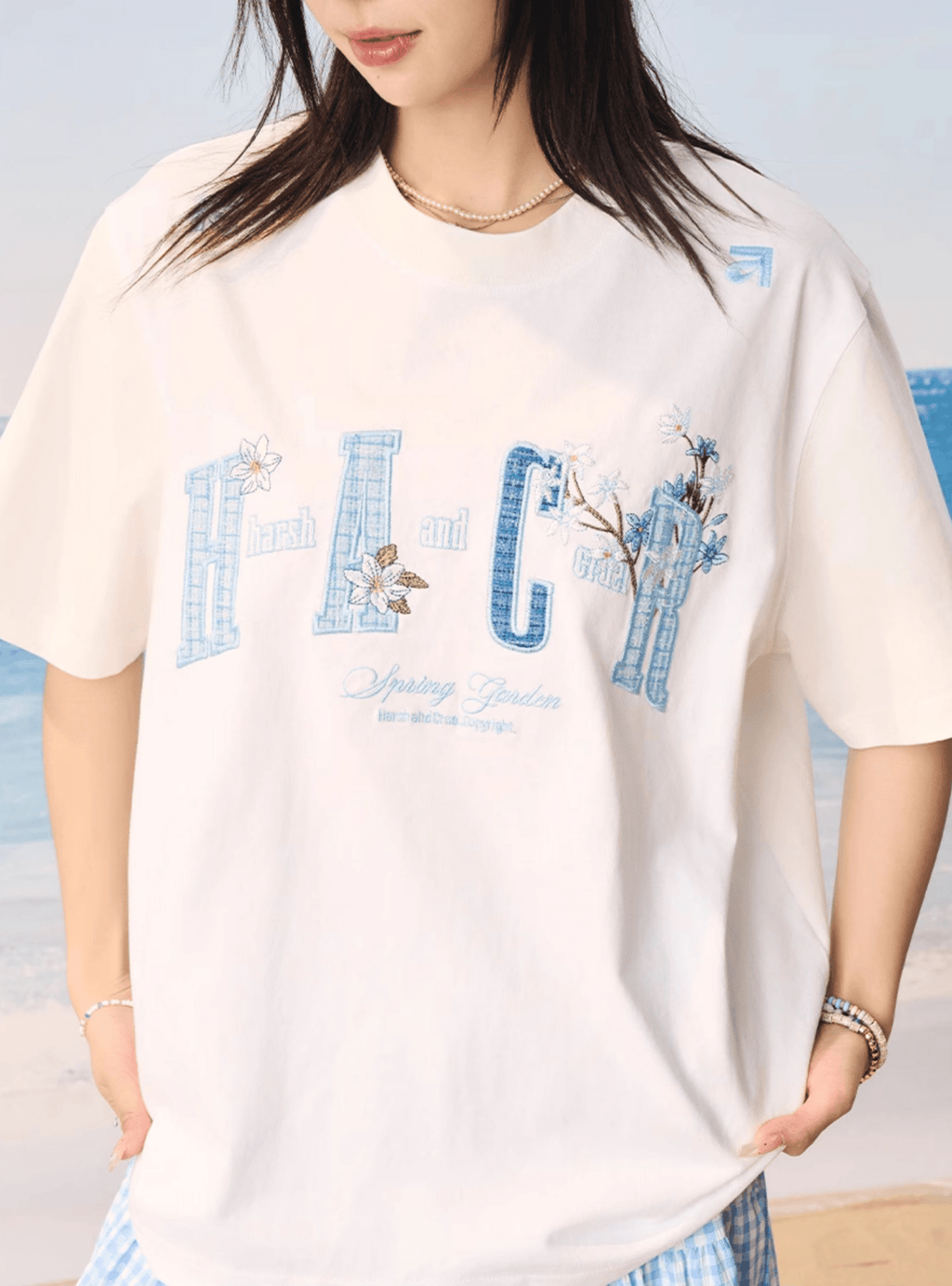 Floral Appliqué Logo Tee - COPPING THREADS - Harsh and Cruel