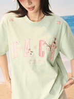 Floral Appliqué Logo Tee - COPPING THREADS - Harsh and Cruel
