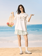 Floral Appliqué Logo Tee - COPPING THREADS - Harsh and Cruel