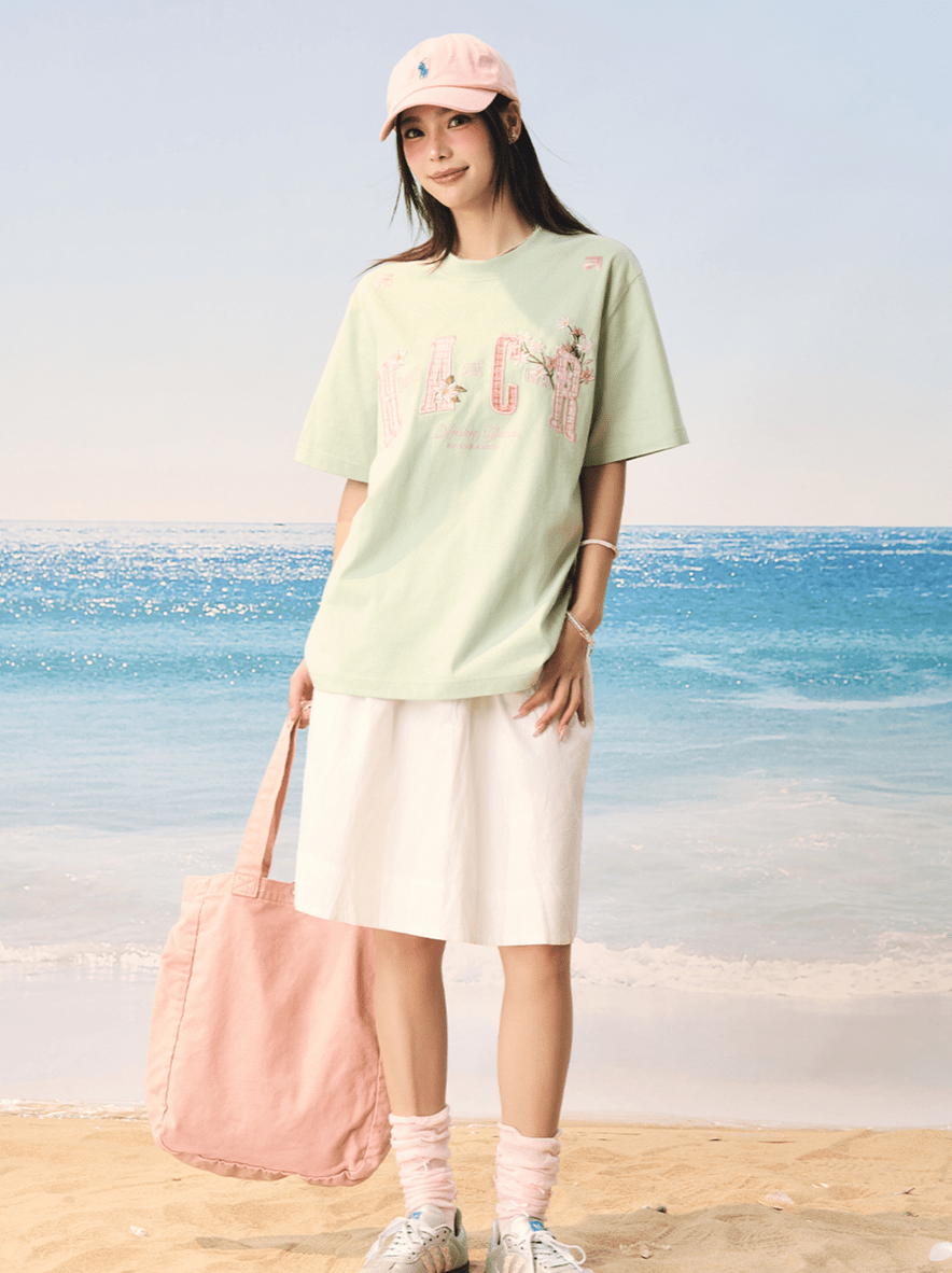 Floral Appliqué Logo Tee - COPPING THREADS - Harsh and Cruel