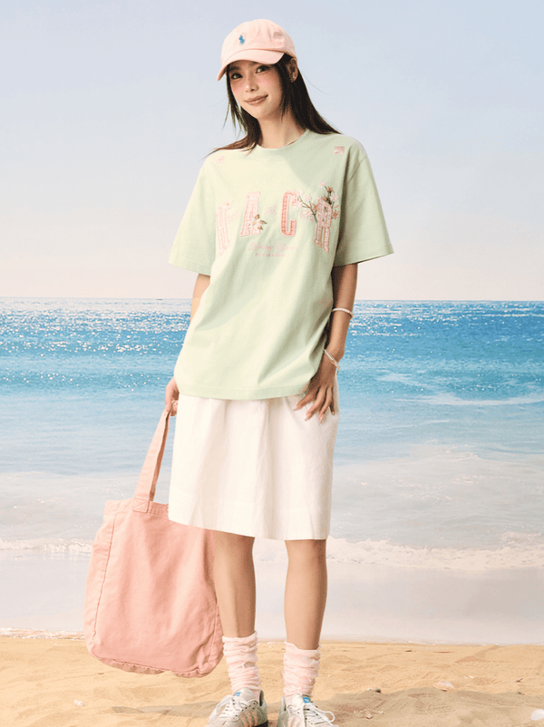 Floral Appliqué Logo Tee - COPPING THREADS - Harsh and Cruel