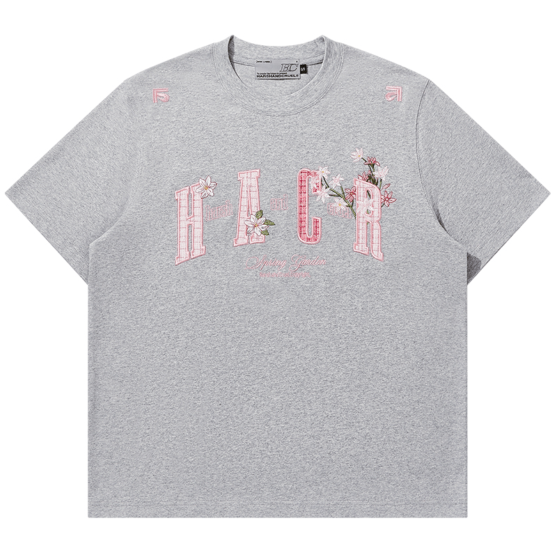 Floral Appliqué Logo Tee - COPPING THREADS - Harsh and Cruel