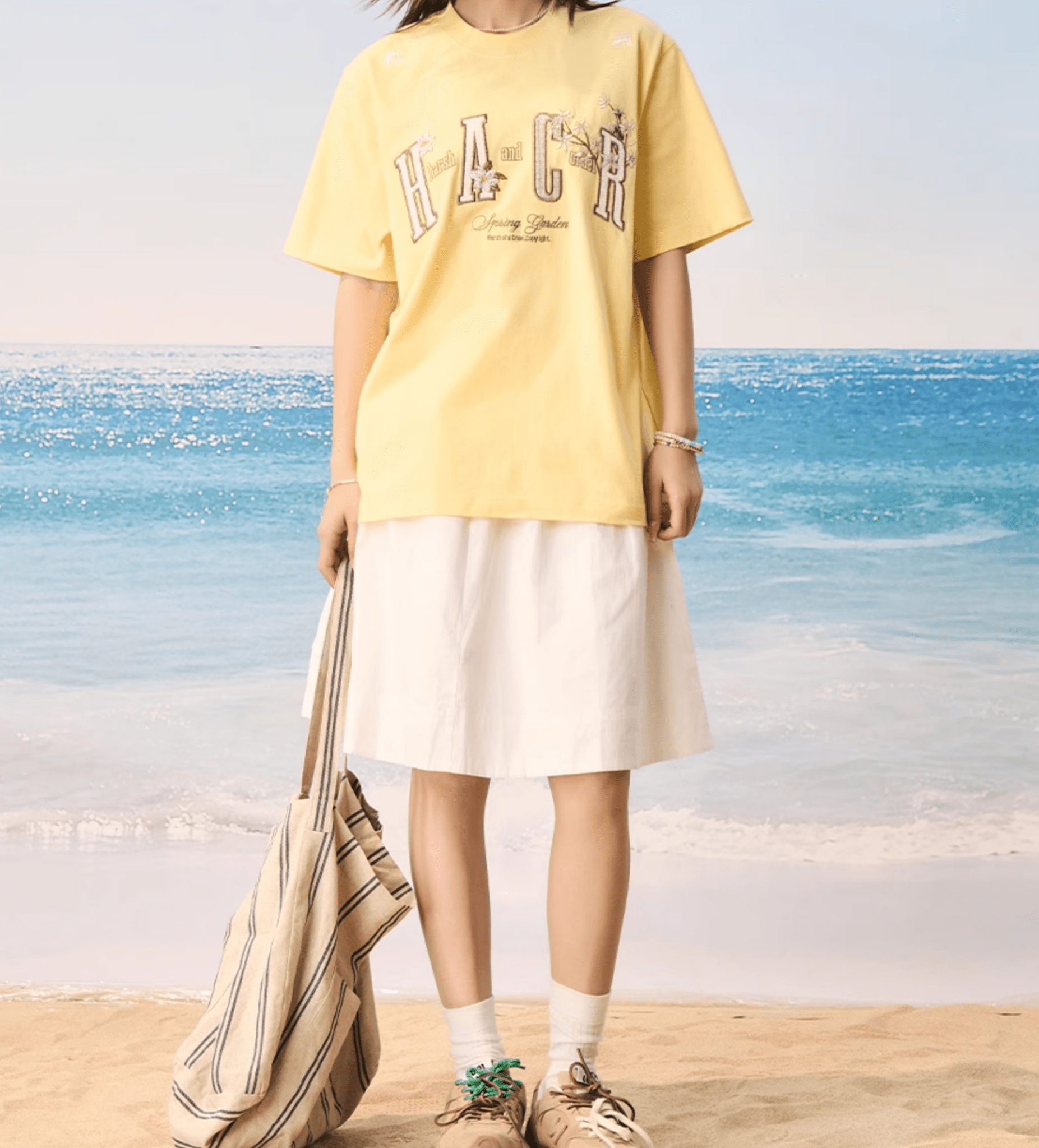 Floral Appliqué Logo Tee - COPPING THREADS - Harsh and Cruel