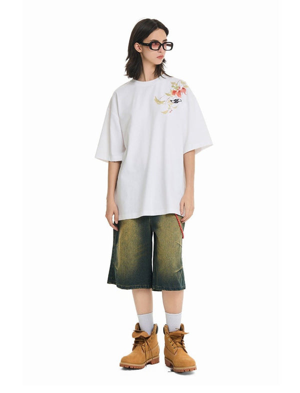 Floral Branch Printed Tee - COPPING THREADS - Harsh and Cruel