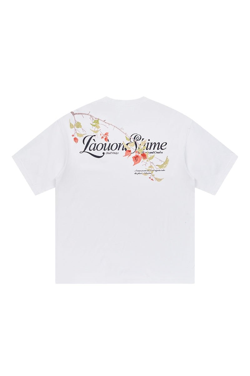 Floral Branch Printed Tee - COPPING THREADS - Harsh and Cruel