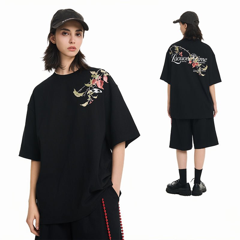 Floral Branch Printed Tee - COPPING THREADS - Harsh and Cruel