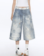 Floral Chain Print Denim Shorts - COPPING THREADS - CT Select