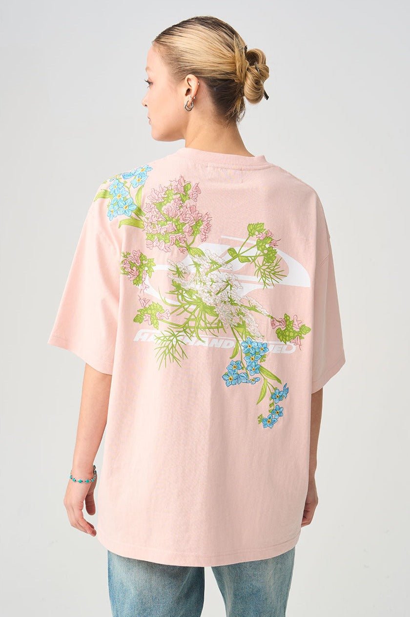 Floral Embroidered Logo Tee - COPPING THREADS - Harsh and Cruel