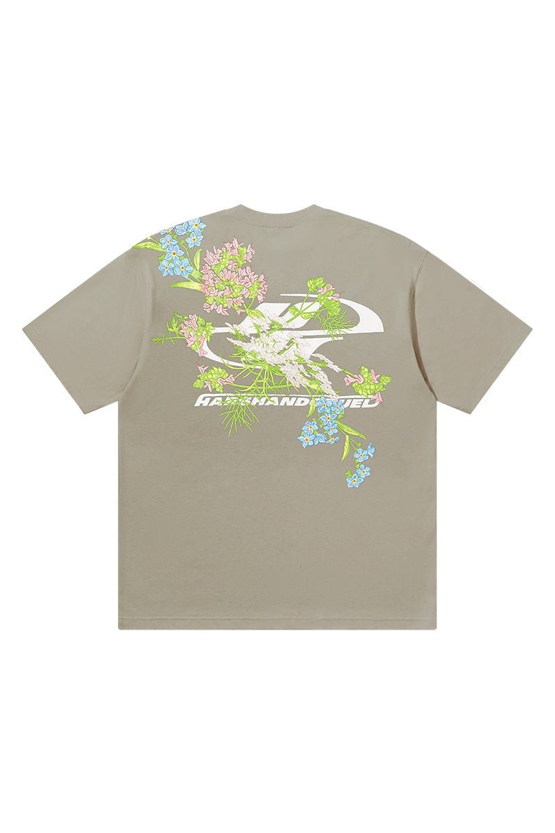 Floral Embroidered Logo Tee - COPPING THREADS - Harsh and Cruel