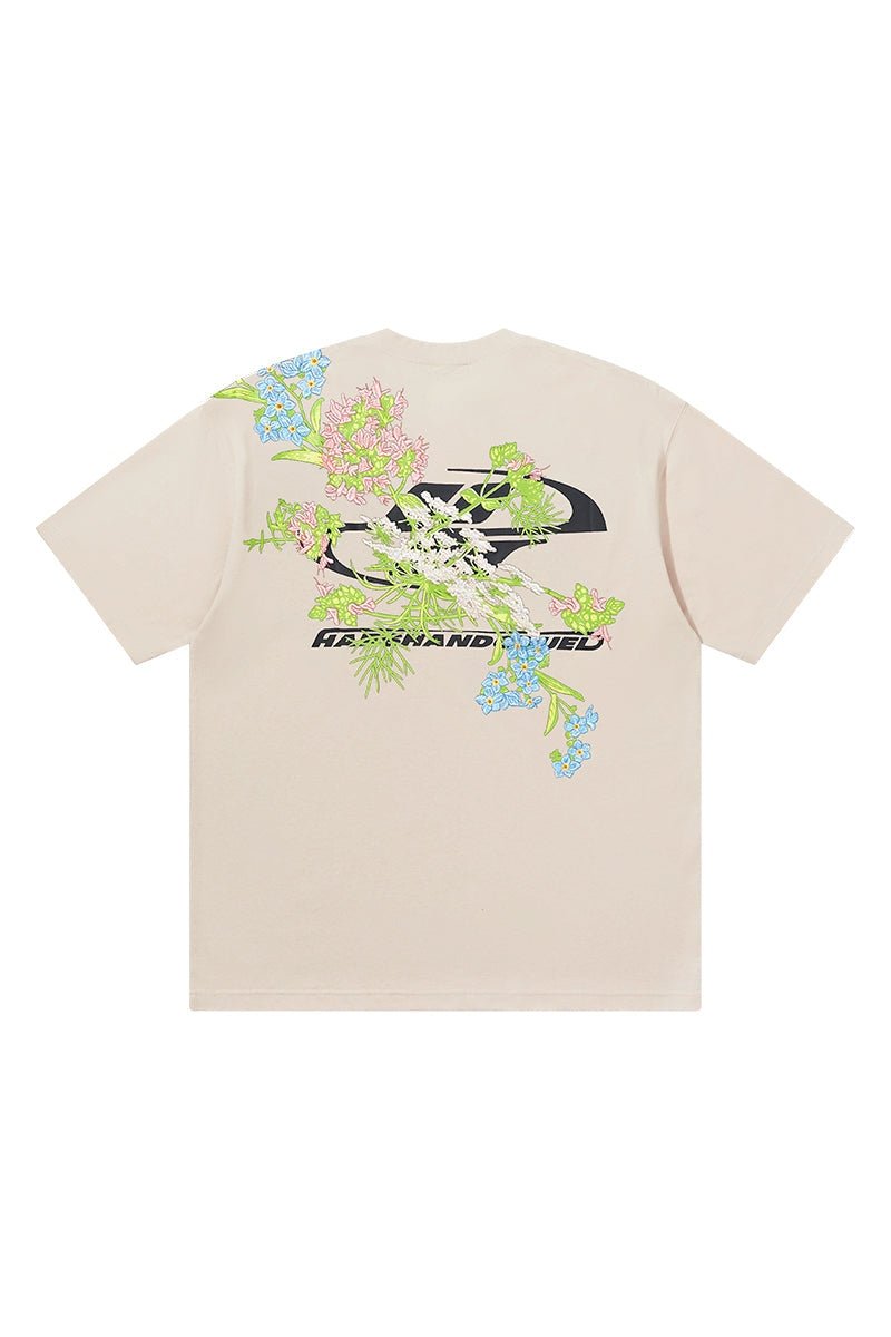 Floral Embroidered Logo Tee - COPPING THREADS - Harsh and Cruel