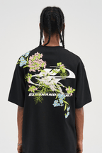 Floral Embroidered Logo Tee - COPPING THREADS - Harsh and Cruel