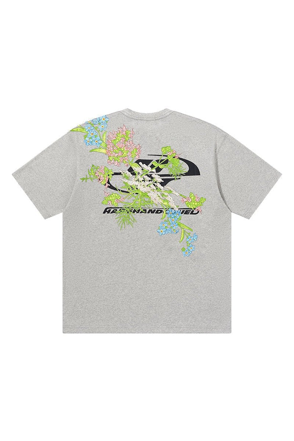 Floral Embroidered Logo Tee - COPPING THREADS - Harsh and Cruel