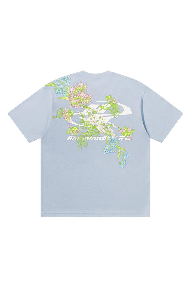 Floral Embroidered Logo Tee - COPPING THREADS - Harsh and Cruel