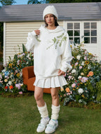 Floral Embroidered Oversized Hoodie - COPPING THREADS - Harsh and Cruel