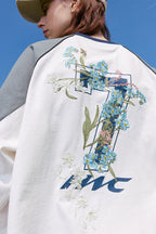 Floral Embroidery Jersey Long Sleeve Tee - COPPING THREADS - Harsh and Cruel