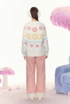 Floral Heart Jacquard Crewneck Sweater - COPPING THREADS - AYF