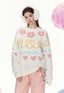 Floral Heart Jacquard Crewneck Sweater - COPPING THREADS - AYF