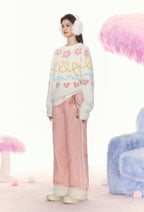 Floral Heart Jacquard Crewneck Sweater - COPPING THREADS - AYF