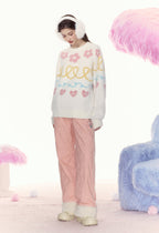 Floral Heart Jacquard Crewneck Sweater - COPPING THREADS - AYF
