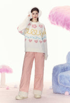 Floral Heart Jacquard Crewneck Sweater - COPPING THREADS - AYF