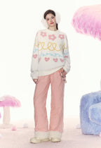 Floral Heart Jacquard Crewneck Sweater - COPPING THREADS - AYF