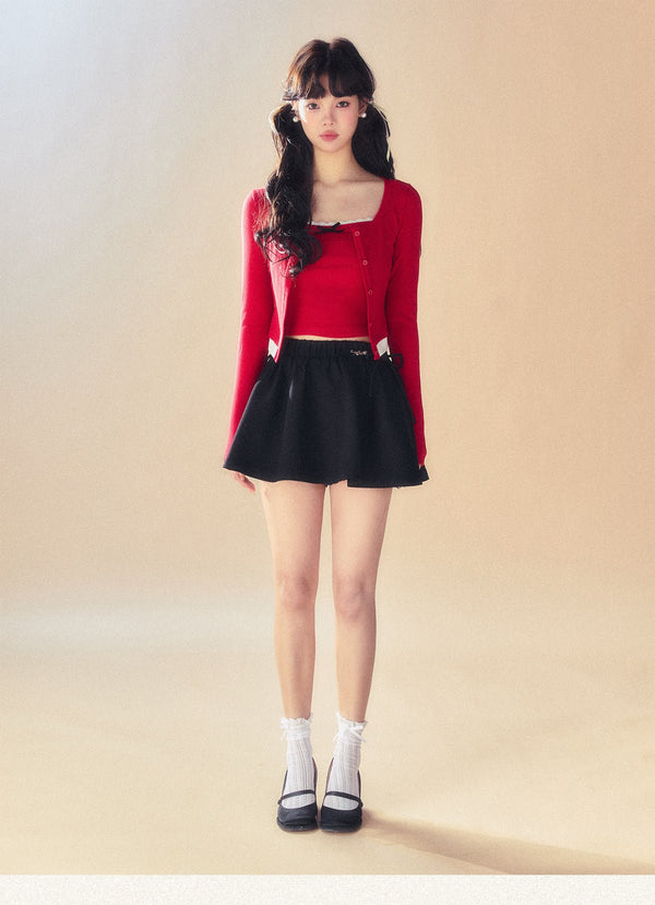 Floral Knit Cami Cardigan and Shorts Set - COPPING THREADS - SUNSETPARK