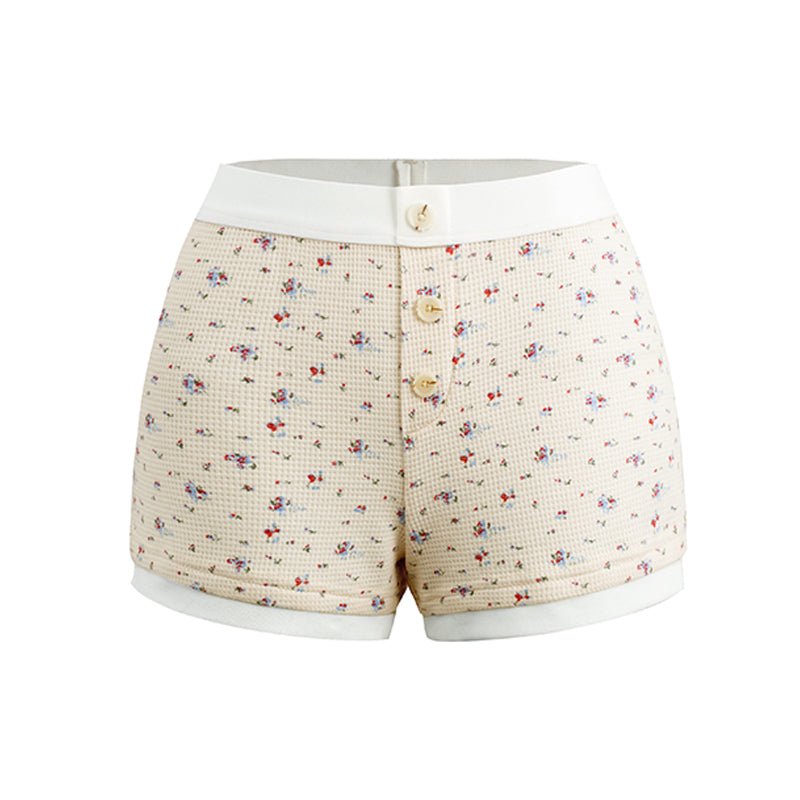 Floral Knit Cami Cardigan and Shorts Set - COPPING THREADS - SUNSETPARK