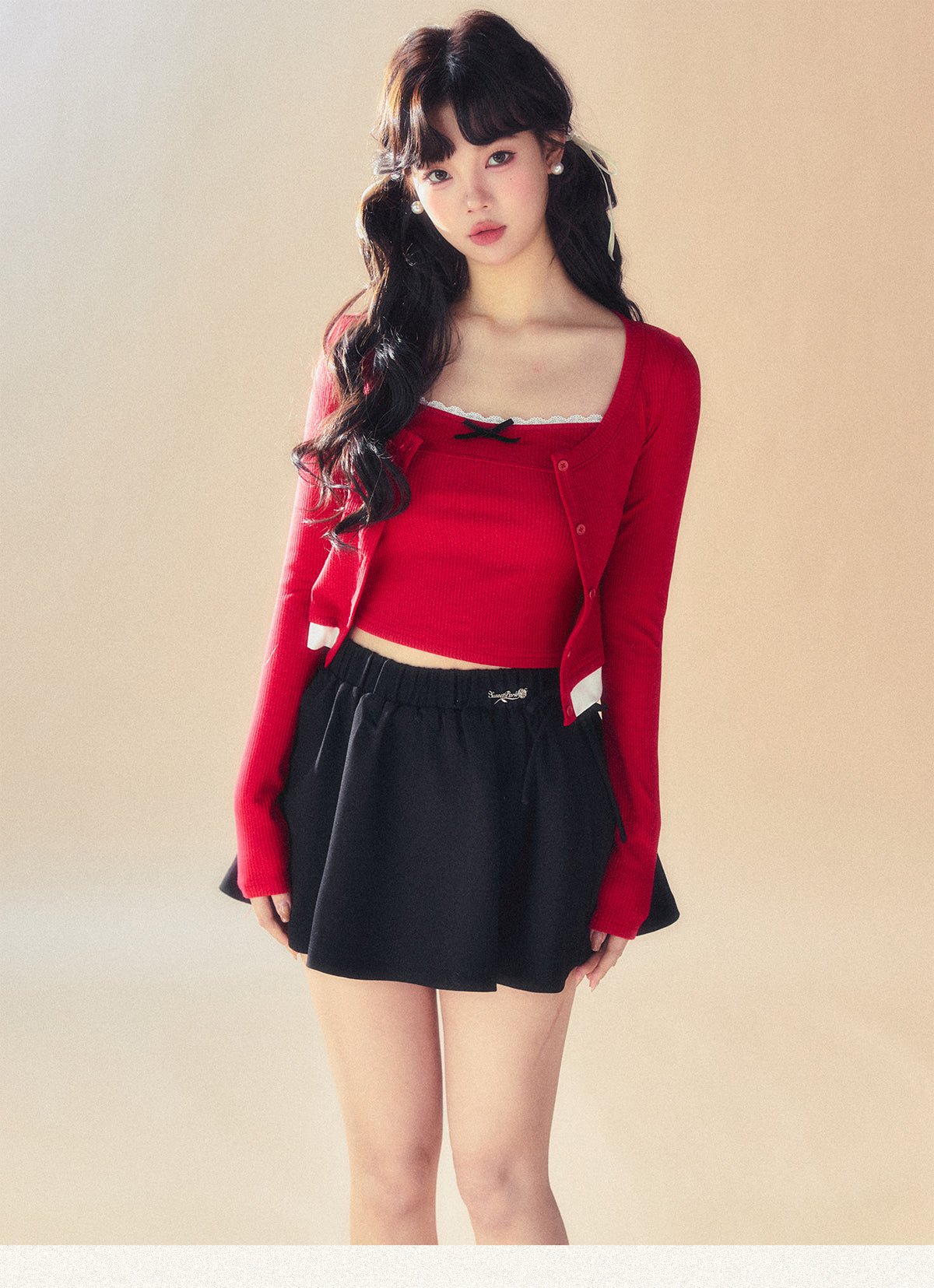 Floral Knit Cami Cardigan and Shorts Set - COPPING THREADS - SUNSETPARK