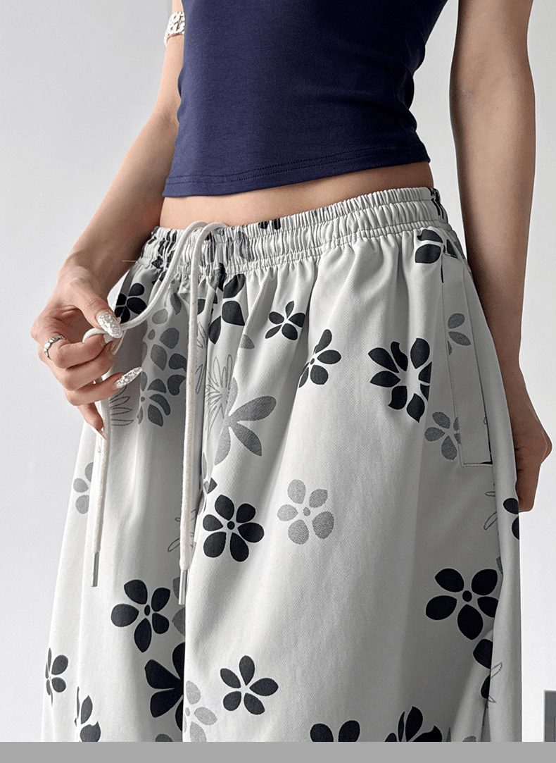 Floral Print Loose Drawstring Pants - CT1931 - COPPING THREADS - CT Select