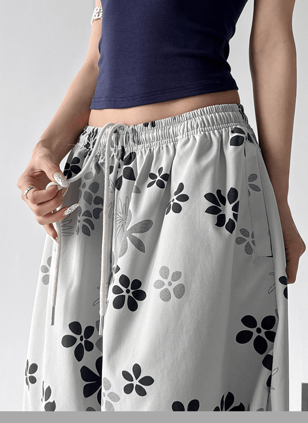 Floral Print Loose Drawstring Pants - CT1931 - COPPING THREADS - CT Select