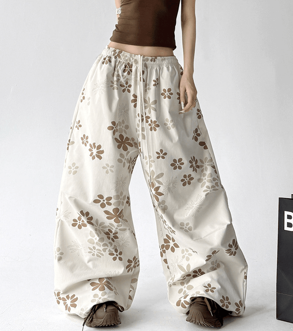 Floral Print Loose Drawstring Pants - CT1931 - COPPING THREADS - CT Select