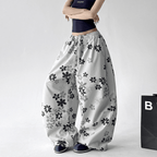 Floral Print Loose Drawstring Pants - CT1931 - COPPING THREADS - CT Select