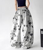 Floral Print Loose Drawstring Pants - CT1931 - COPPING THREADS - CT Select