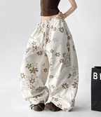 Floral Print Loose Drawstring Pants - CT1931 - COPPING THREADS - CT Select