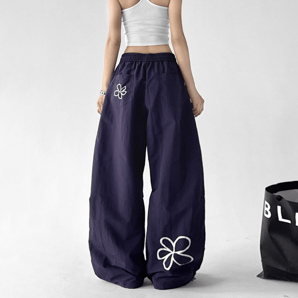 Floral Print Wide - Leg Drawstring Pants – CT188 - COPPING THREADS - CT Select
