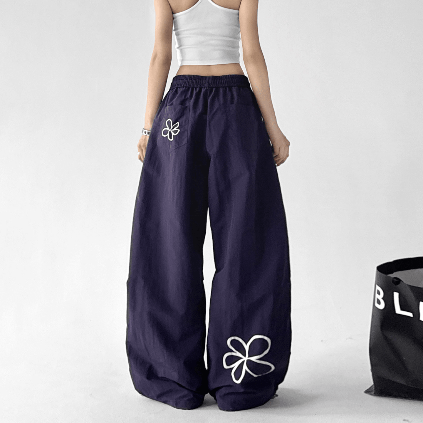 Floral Print Wide - Leg Drawstring Pants – CT188 - COPPING THREADS - CT Select