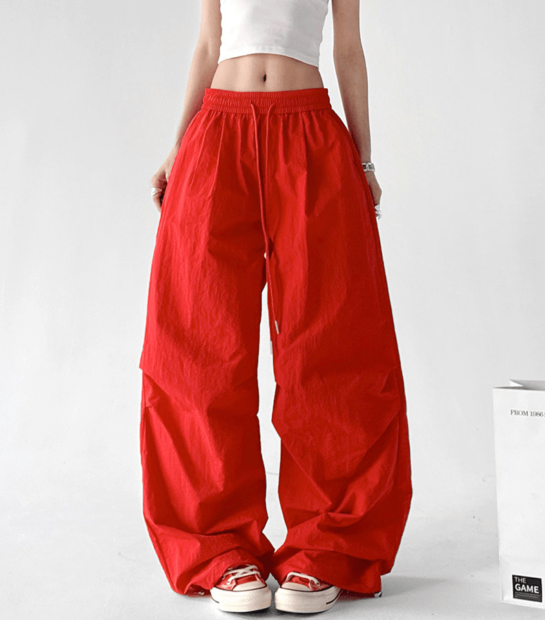 Floral Print Wide-Leg Drawstring Pants – CT188 Secondary image