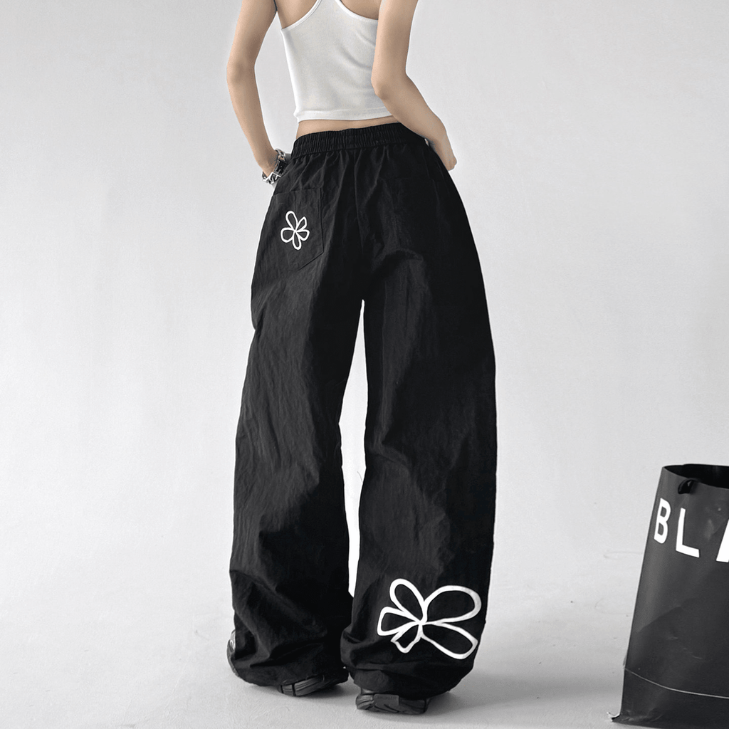 Floral Print Wide - Leg Drawstring Pants – CT188 - COPPING THREADS - CT Select