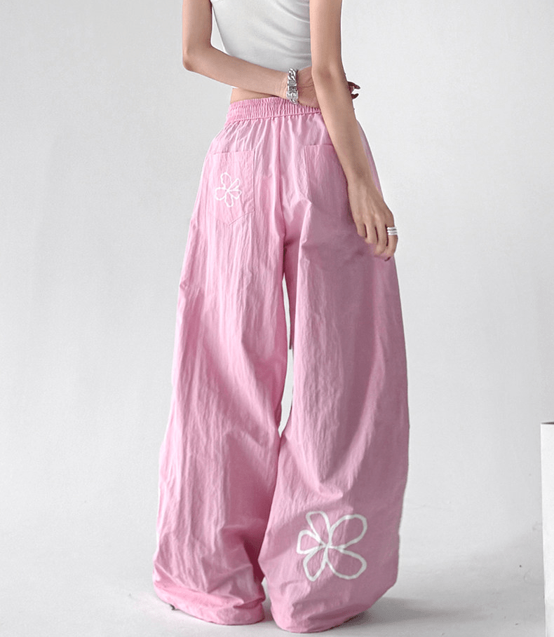 Floral Print Wide - Leg Drawstring Pants – CT188 - COPPING THREADS - CT Select
