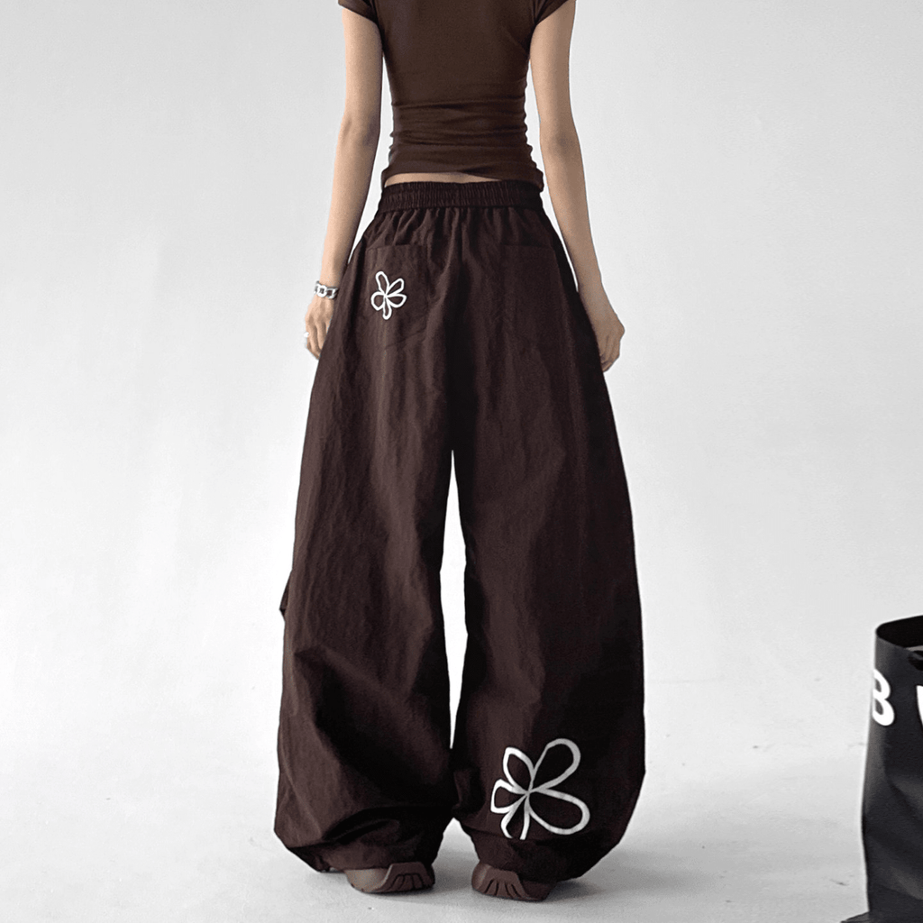 Floral Print Wide - Leg Drawstring Pants – CT188 - COPPING THREADS - CT Select