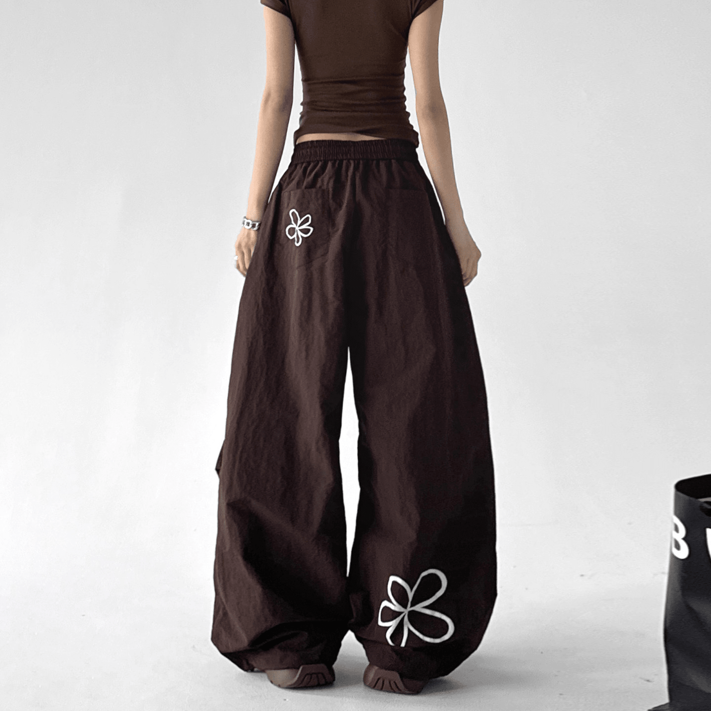 Floral Print Wide - Leg Drawstring Pants – CT188 - COPPING THREADS - CT Select