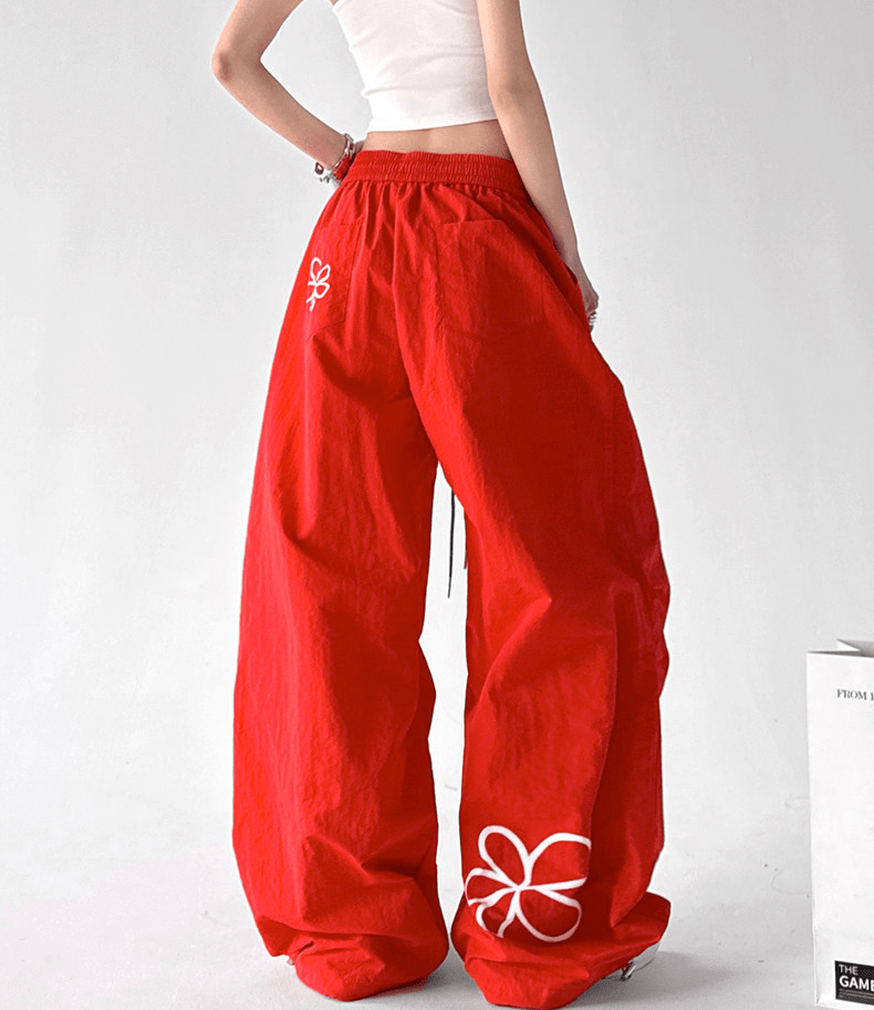 Floral Print Wide - Leg Drawstring Pants – CT188 - COPPING THREADS - CT Select