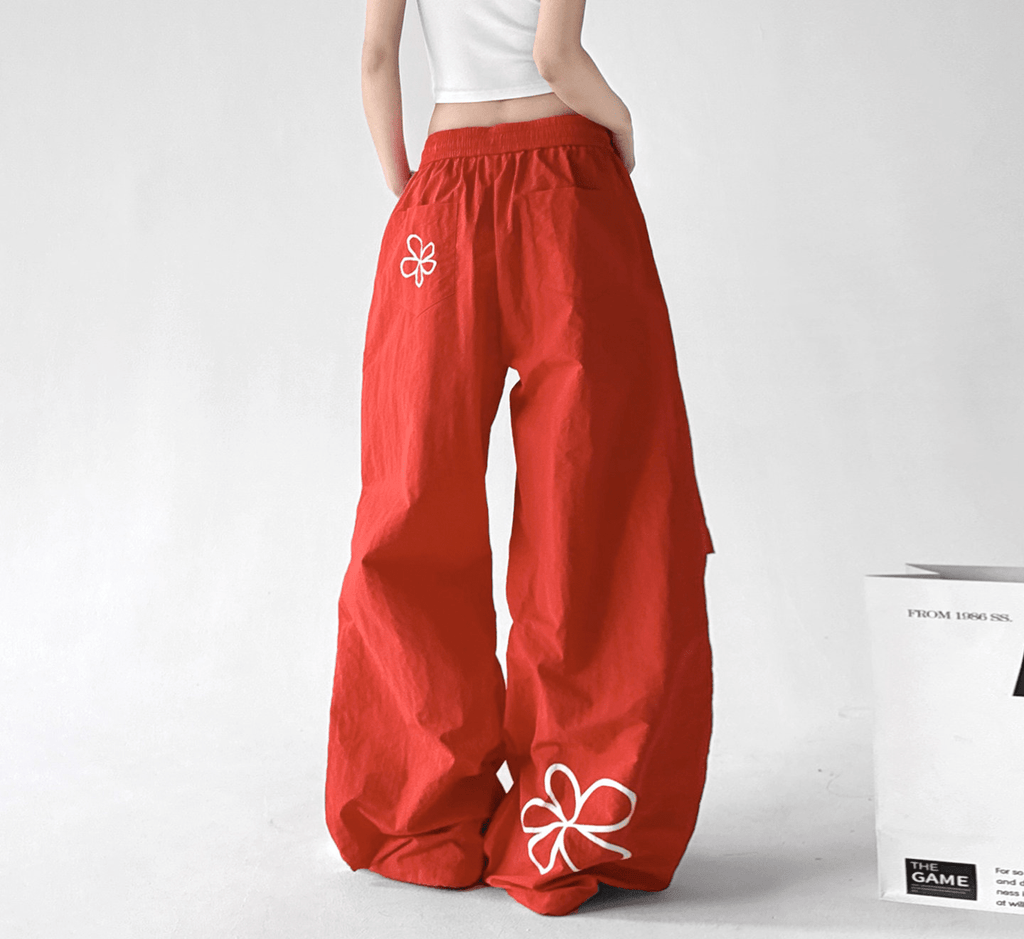 Floral Print Wide - Leg Drawstring Pants – CT188 - COPPING THREADS - CT Select