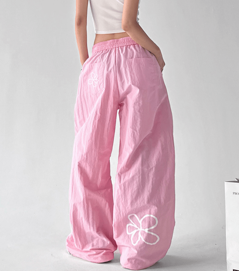 Floral Print Wide - Leg Drawstring Pants – CT188 - COPPING THREADS - CT Select