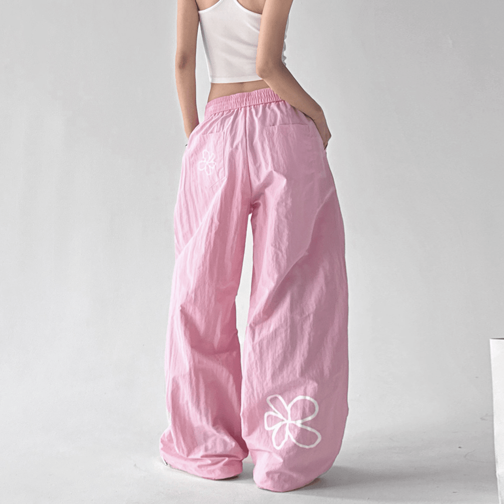Floral Print Wide - Leg Drawstring Pants – CT188 - COPPING THREADS - CT Select