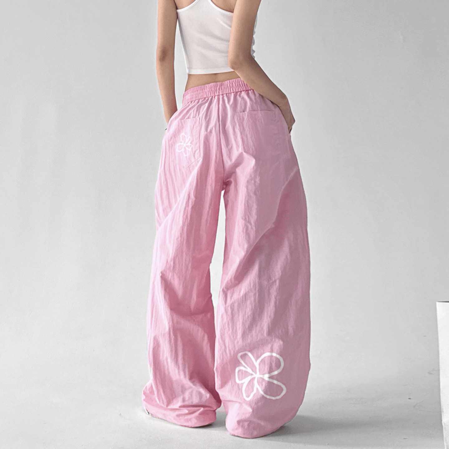 Floral Print Wide - Leg Drawstring Pants – CT188 - COPPING THREADS - CT Select