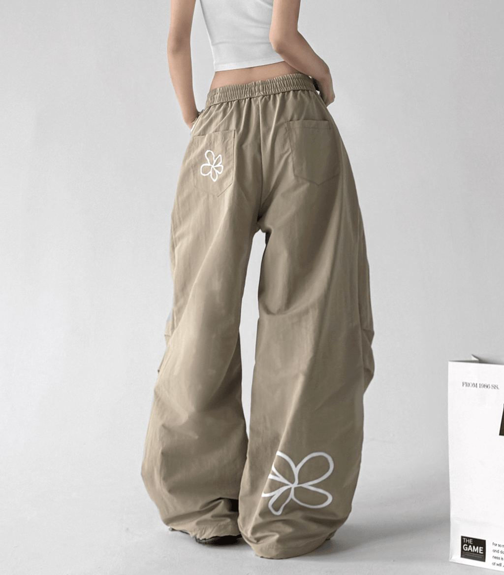 Floral Print Wide - Leg Drawstring Pants – CT188 - COPPING THREADS - CT Select