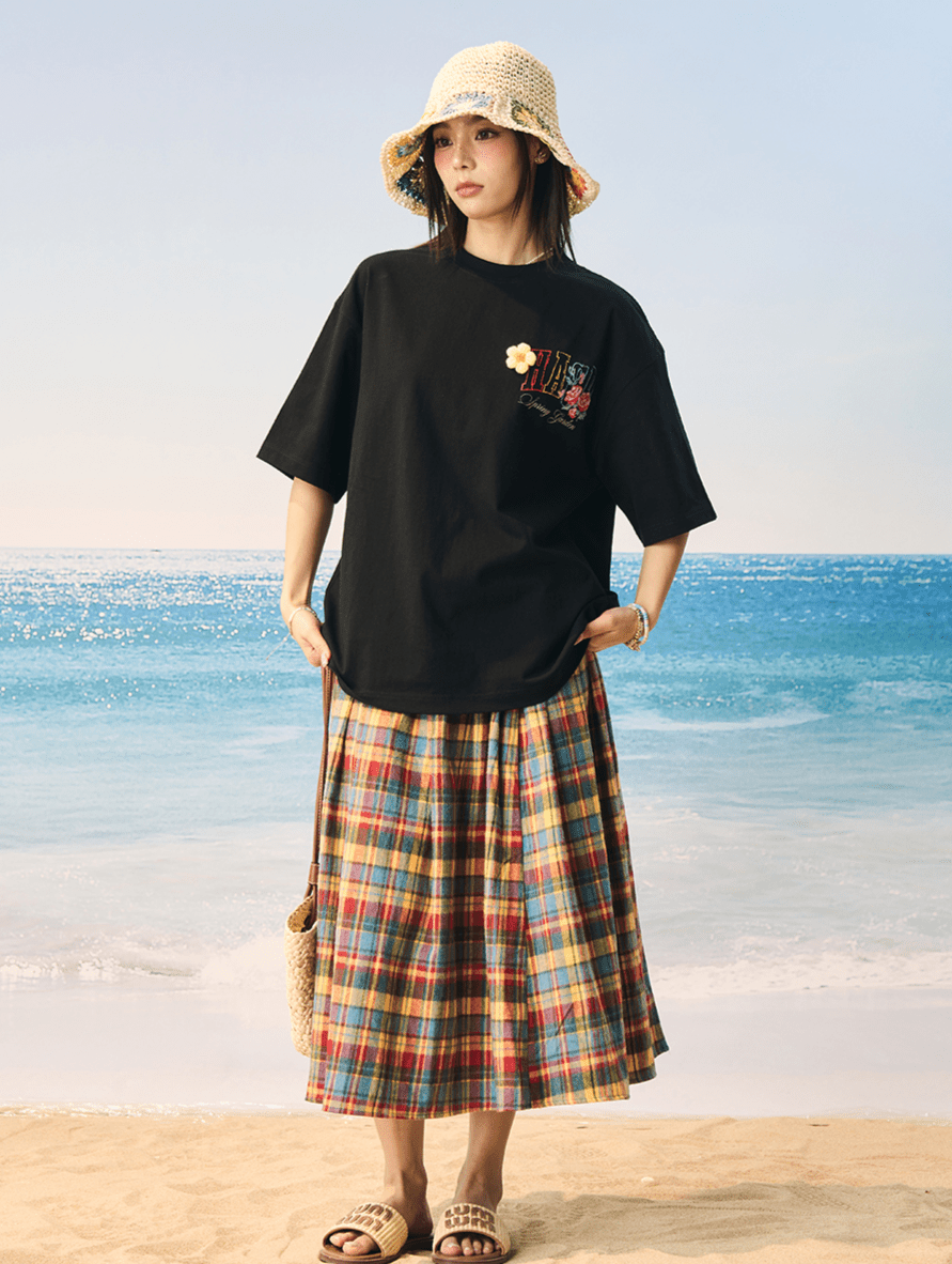 Floral Yarn Appliqué Embroidered Logo Tee - COPPING THREADS - Harsh and Cruel