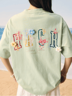 Floral Yarn Appliqué Embroidered Logo Tee - COPPING THREADS - Harsh and Cruel